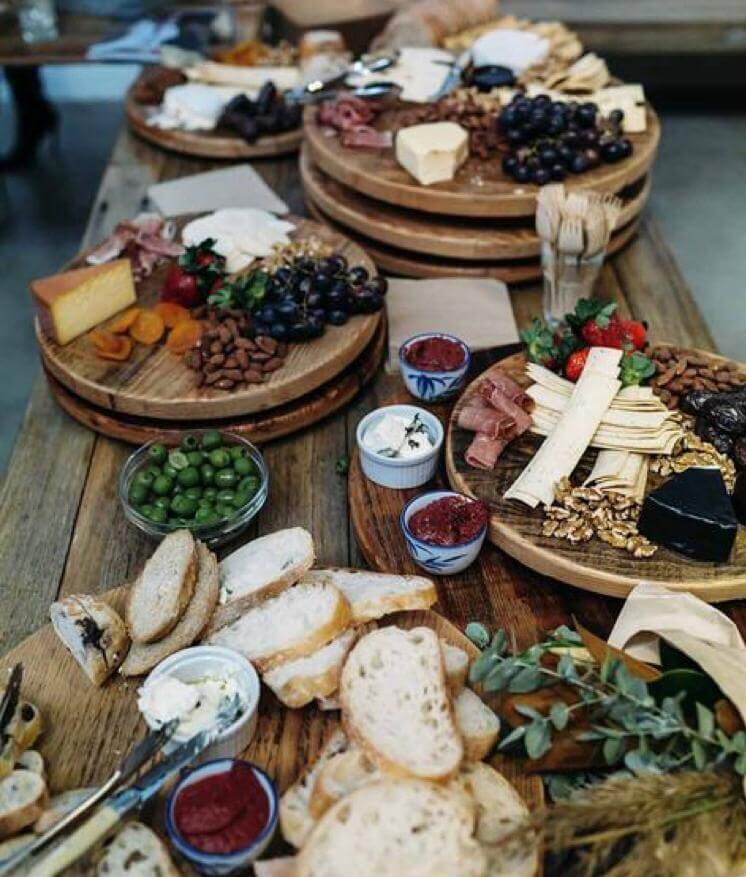 ilha gastronômica no casamento